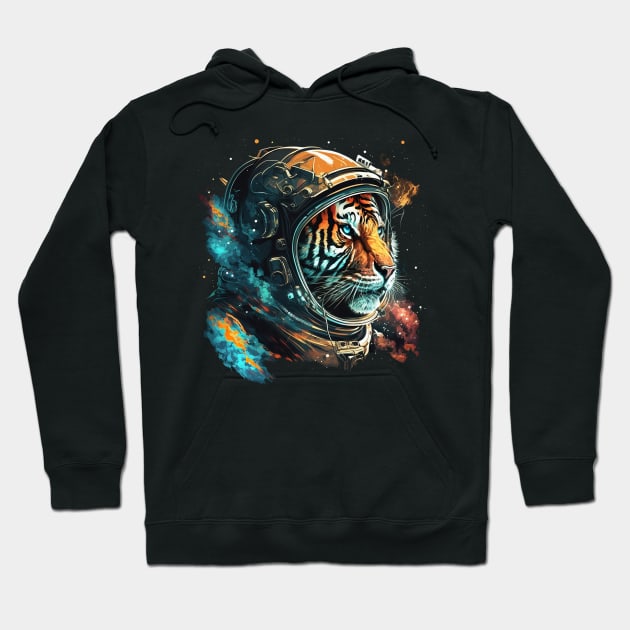 space tiger Hoodie by a cat cooking